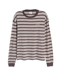 BDG Urban Outfitters Authentic Stripe Skate Long Sleeve Tee In Brown At Nordstrom
