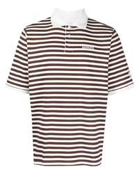 Manors Golf Logo Print Striped Polo Shirt
