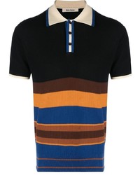 Wales Bonner Striped Knitted Polo Shirt
