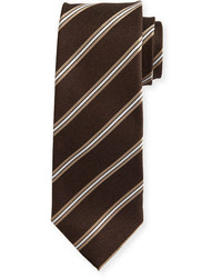 Isaia Narrow Stripe Silk Tie
