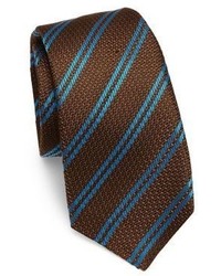 Kiton Textured Stripe Silk Tie