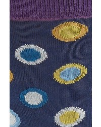 Bugatchi Dot Stripe Socks