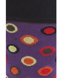 Bugatchi Dot Stripe Socks