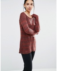 Dark Brown Horizontal Striped Sweater