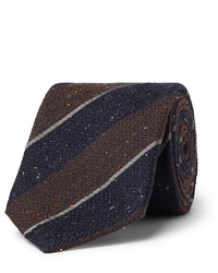 Canali 8cm Striped Silk And Wool Blend Tie