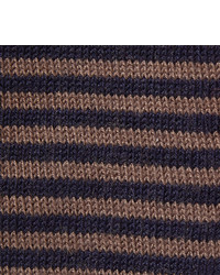 Gieves Hawkes Striped Knitted Cashmere Tie