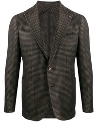 Tagliatore Houndstooth Pattern Blazer Jacket