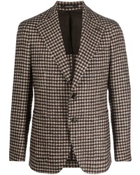 Tagliatore Houndstooth Pattern Blazer Jacket