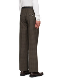 Ernest W. Baker Brown Creased Trousers