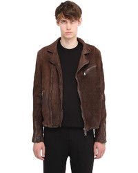 Giorgio Brato Vintage Effect Reversed Leather Jacket