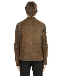 Giorgio Brato Vintage Washed Reversed Leather Jacket