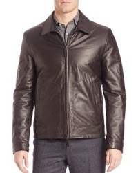Canali Reversible Leather Jacket