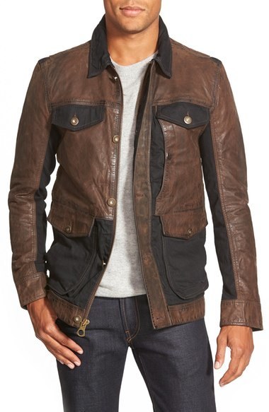 leather timberland jacket