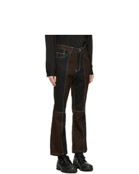 Youths in Balaclava Black And Brown Panel Jeans