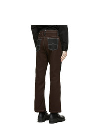 Youths in Balaclava Black And Brown Panel Jeans
