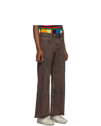 Marni Brown Over Dyed Bleached Jeans