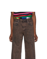 Marni Brown Over Dyed Bleached Jeans