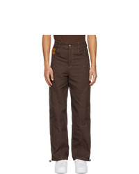 Phlemuns Brown Two Panel Utility Trousers
