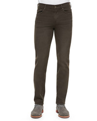 7 For All Mankind Luxe Performance Slimmy Dark Earth Jeans