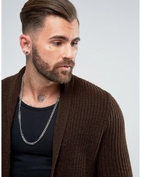 Asos Ultimate Knitted Cardigan In Brown