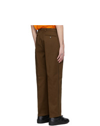 Valentino Brown Knit Seam Trousers