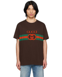 Gucci Brown Interlocking G T Shirt