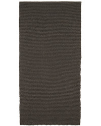 Rick Owens Grey Cashmere Long Knit Scarf
