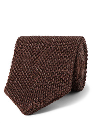 Caruso 6cm Knitted Silk And Linen Blend Tie