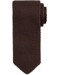 Tom Ford Textured Knit Tie Brown