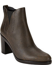 Dark Brown Leather Ankle Boots