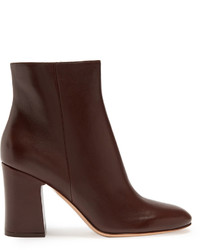Gianvito Rossi Block Heel Leather Ankle Boots