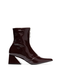 Yuul Yie Burgundy 60 Zipped Patent Leather Boots