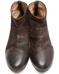 Marsèll Dark Brown Distressed Suede Boots