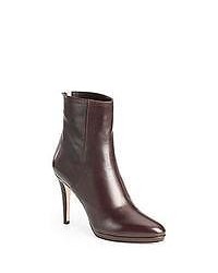 Jimmy Choo Gia Leather Ankle Boots Brown