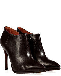 L'Autre Chose Lautre Chose Leather Pointy Toe Booties In Dark Camel Brown