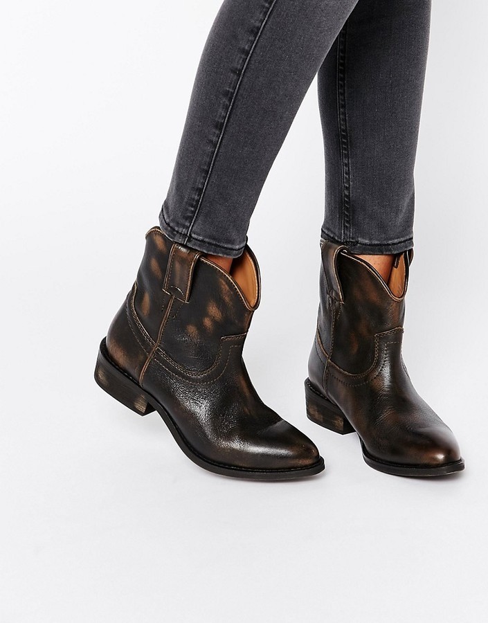 mango western ankle boots