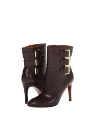 Nine West Petti Dress Boots Dark Brown Leather