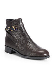 Tod's Pebbled Leather Ankle Boots