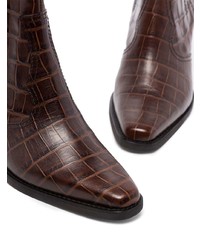 Ganni Pointed Croc 75 Cowboy Boot