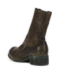 Guidi Zip Up Distressed Boots