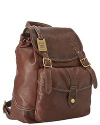 Dark Brown Leather Backpack