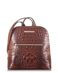 Brahmin Felicity Croc Embossed Leather Backpack