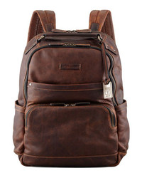 Frye Logan Leather Backpack Dark Brown