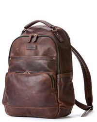 Frye Logan Leather Backpack Dark Brown