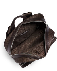 Michael Kors Michl Kors Printed Faux Leather Backpack Brown