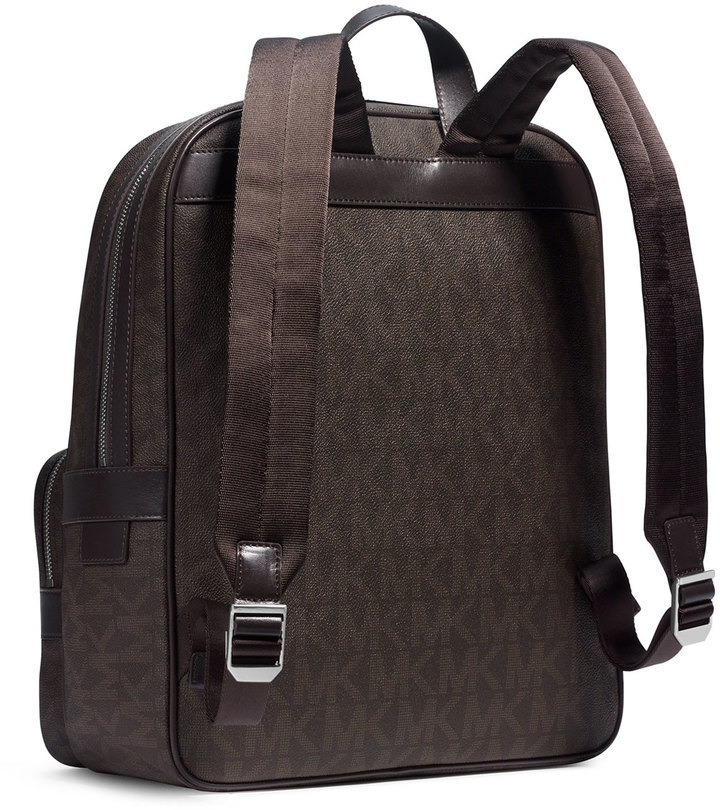 Michael Kors Michl Kors Printed Faux Leather Backpack Brown, $398
