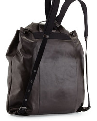 Bottega Veneta Woven Leather Backpack Brown