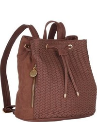 Deux Lux Woven Mini Backpack Brown