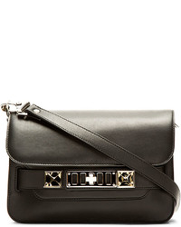 Proenza Schouler Black Leather Ps11 Mini Classic Shoulder Bag