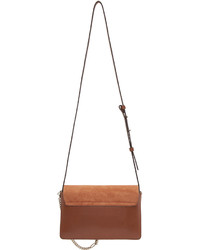 Chloé Brown Leather Suede Small Faye Bag